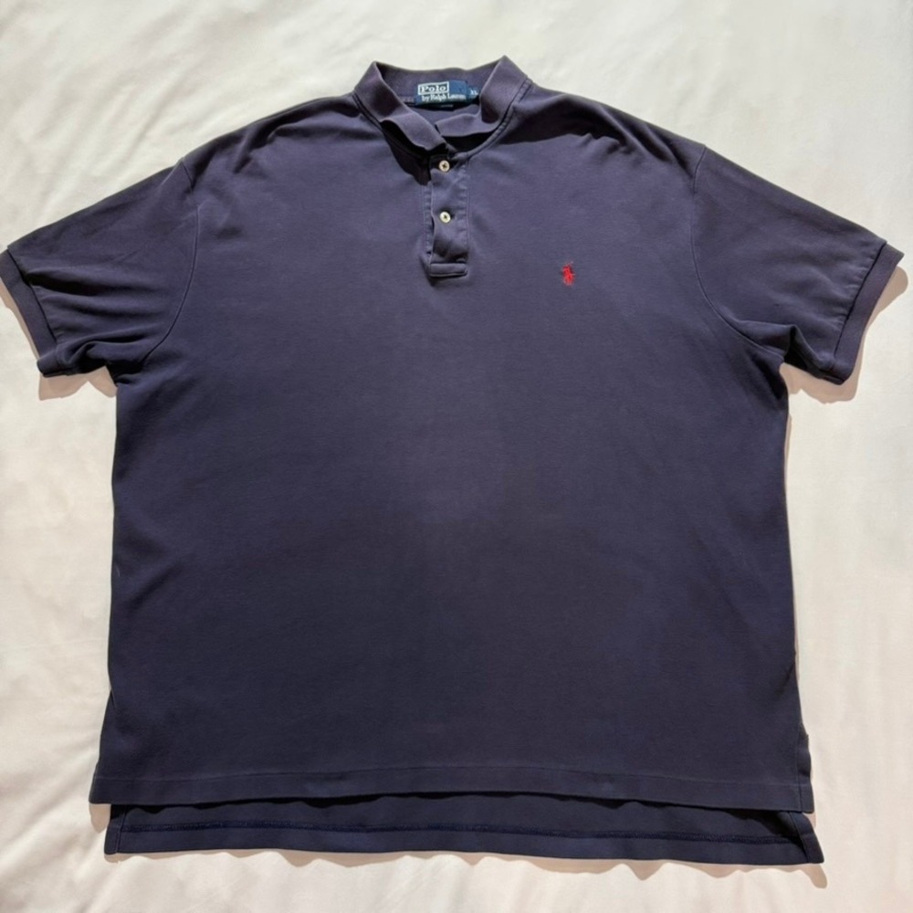 Polo Ralph Lauren Polo Shirt Mens XL Navy Blue Short Sleeve Cotton Pony Logo